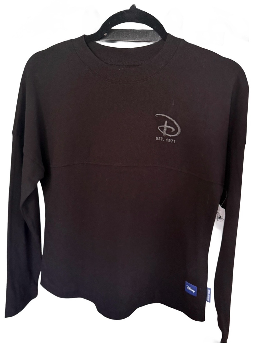 Walt Disney World Spirit Jersey Kids Large Black Retro "D" Logo